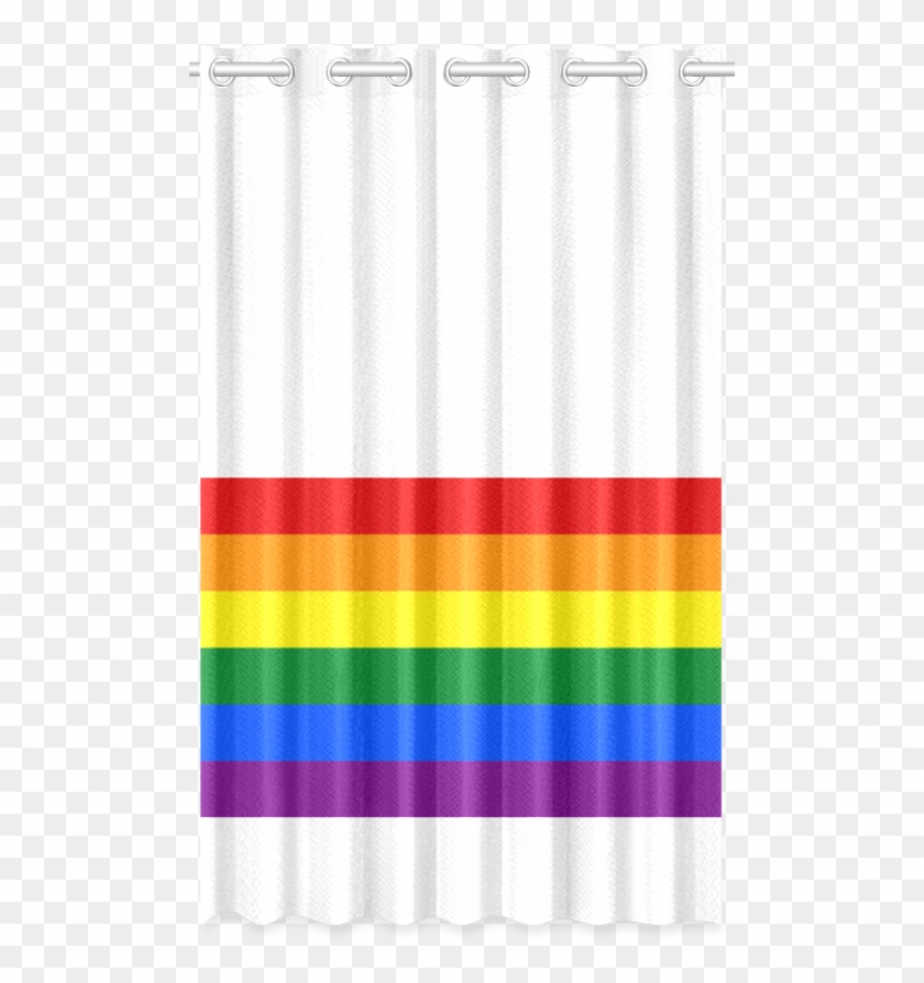 Gay Pride Rainbow Flag Stripes New Window Curtain Drinking Straw