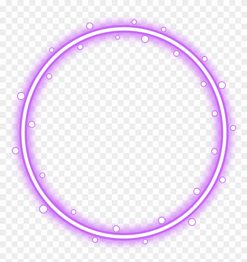 Neon Round Purple Freetoedit Circle Frame Border Circle Neon