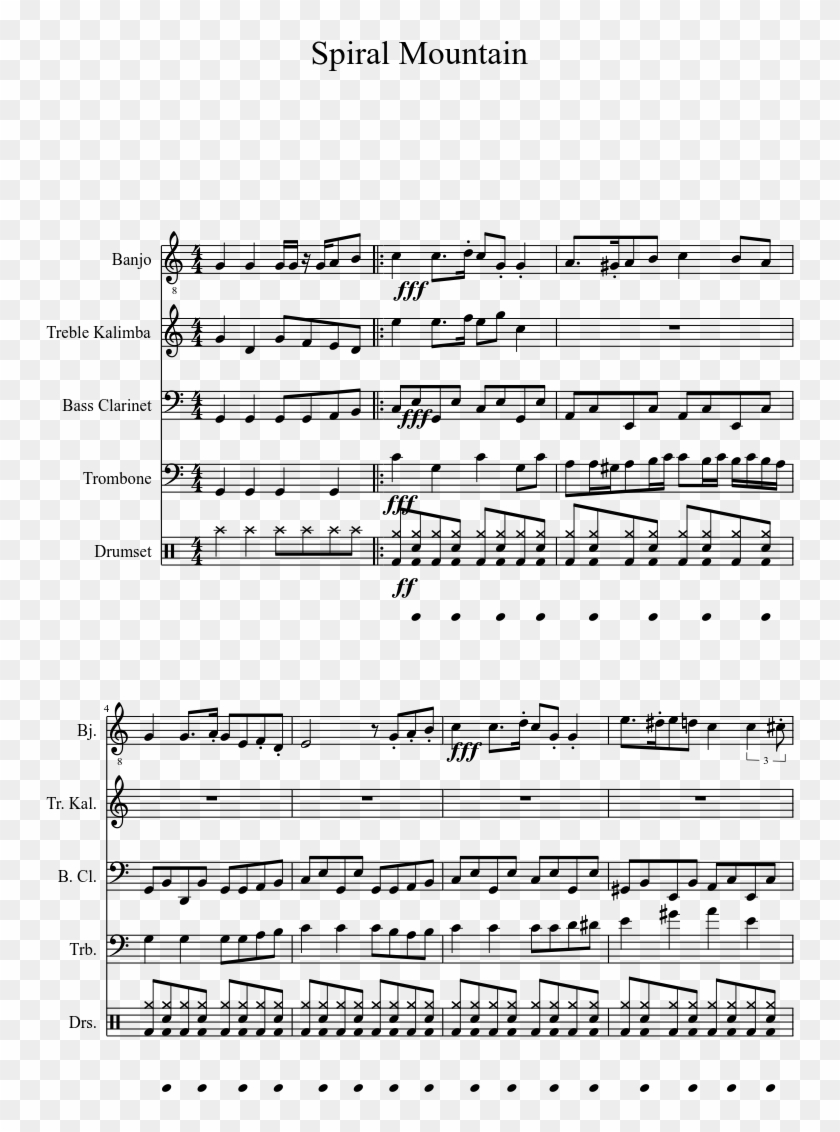 Print - Misty Mountains Bassoon Notes, HD Png Download - 827x1169 ...