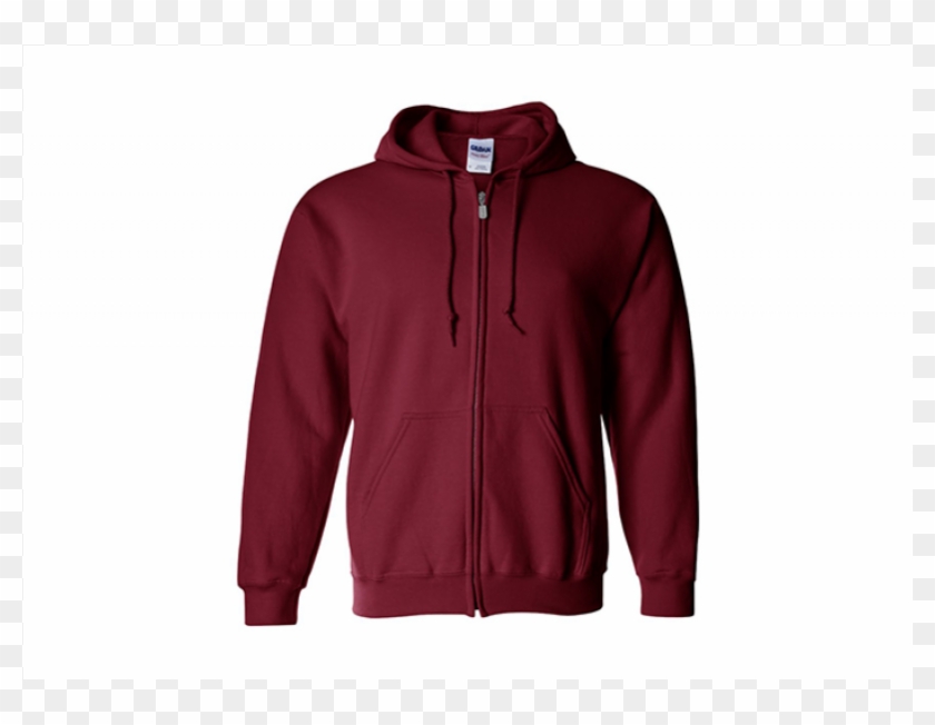 Gildan Full Zip Hoodie Red, HD Png Download - 800x800 (#101917) - PinPng