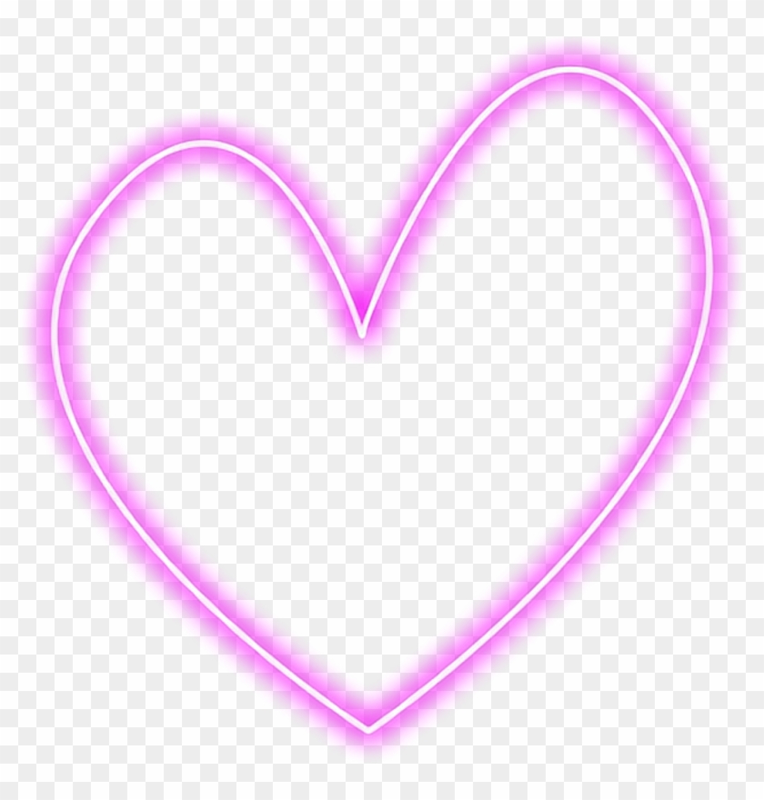 Sticker Sticker - Heart Neon Light Png, Transparent Png - 1024x1018 ...