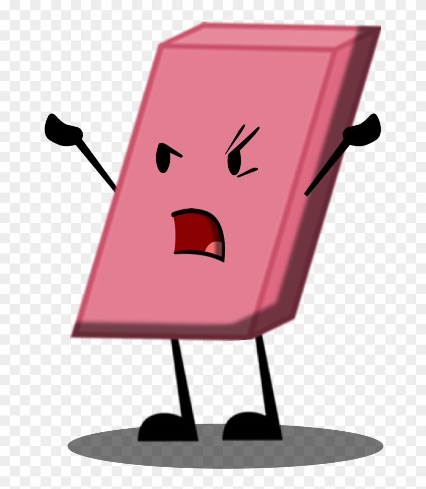 Eraser With Shadow - Bfdi Eraser Angry, HD Png Download - 673x885 ...