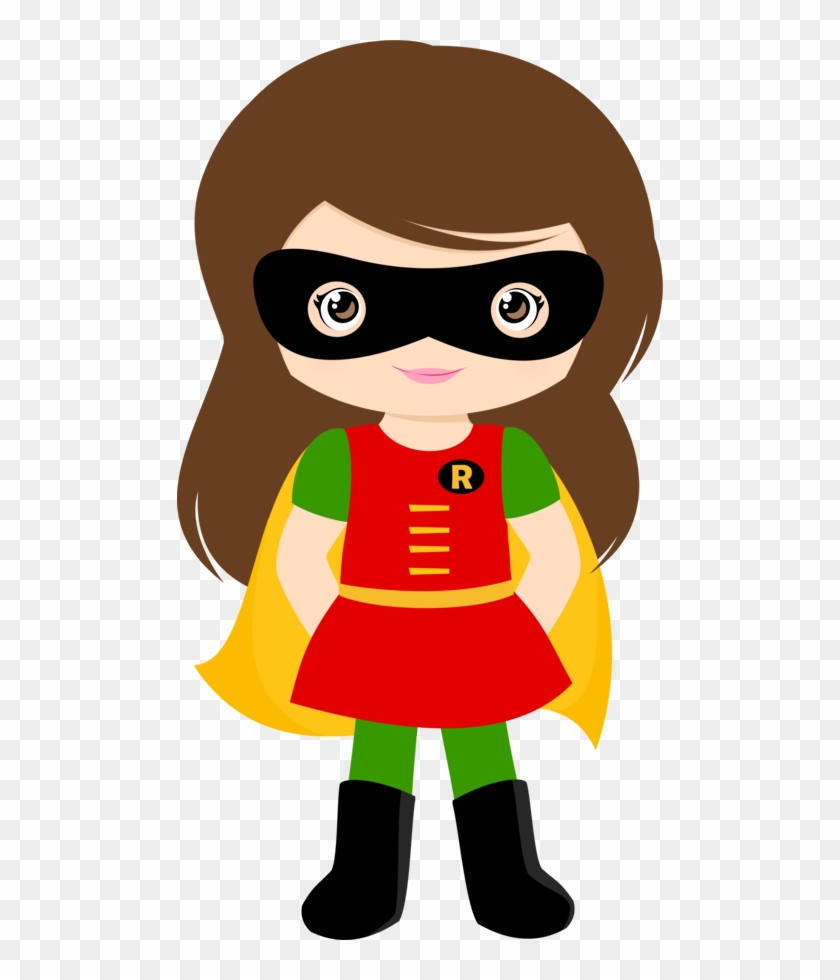 Superheroes Cute - Robin Girl Clipart, HD Png Download - 486x900 ...