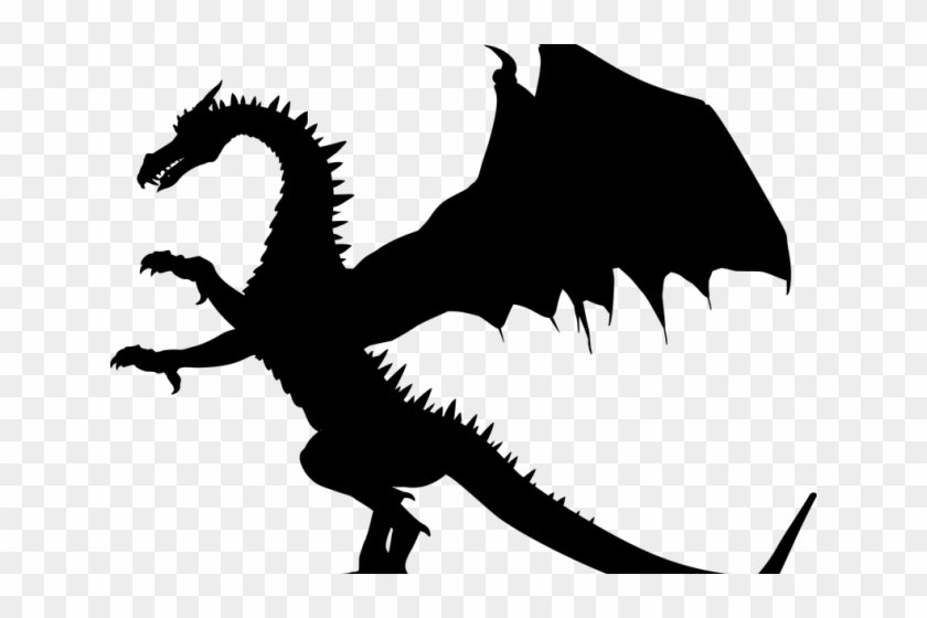 Drake Clipart Png - Dragon Silhouette Png, Transparent Png - 640x480 ...