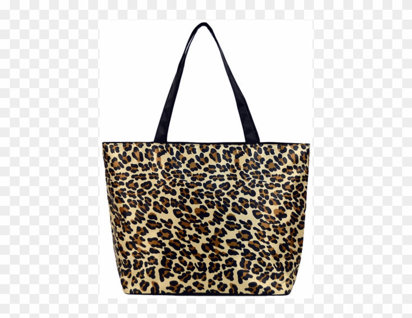 leopard monogram tote