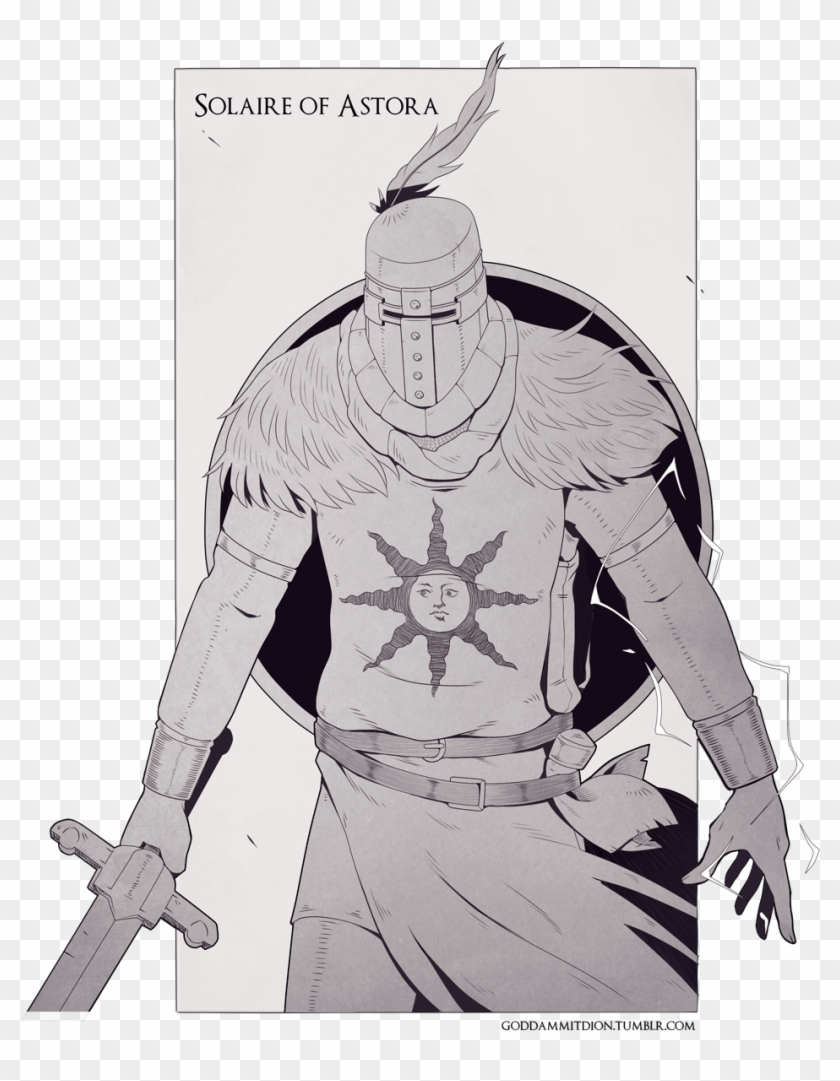 Solaire Praise The Sun Bloodborne Dark Souls Jellyfish Solaire Of Astora Drawing Hd Png Download 974x10 Pinpng