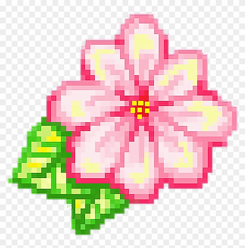 Tumblr Kawaii Pink Cute - Aesthetic Flower Girl Drawing, HD Png