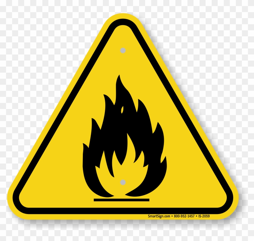 Iso Fire Hazard Warning Sign Symbol - Flammable Symbol, HD Png Download ...