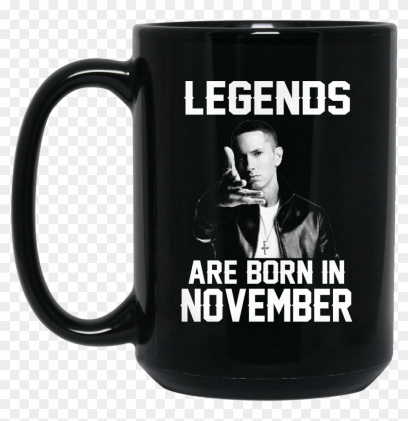 Eminem Mug Legends Are Born In November Coffee Mug - Beer Stein, HD Png ...