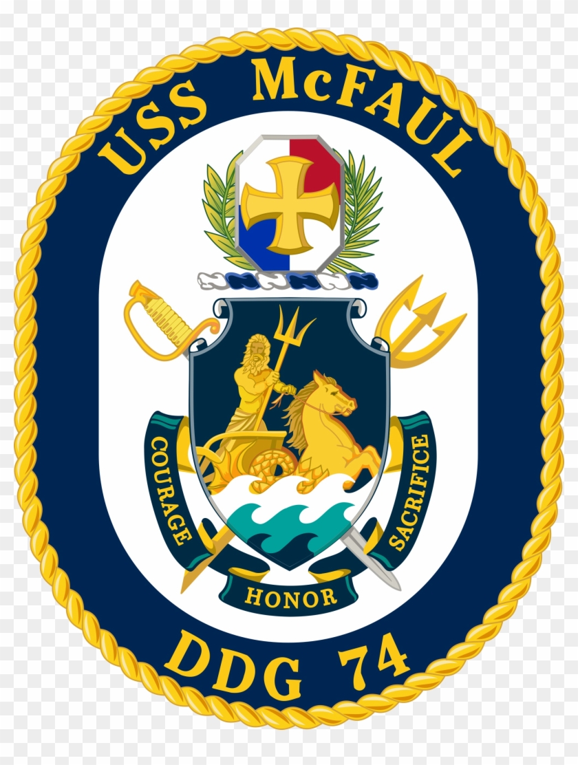 Uss Mcfaul Ddg-74 Crest - Uss Mcfaul Crest, HD Png Download - 2020x2579 ...