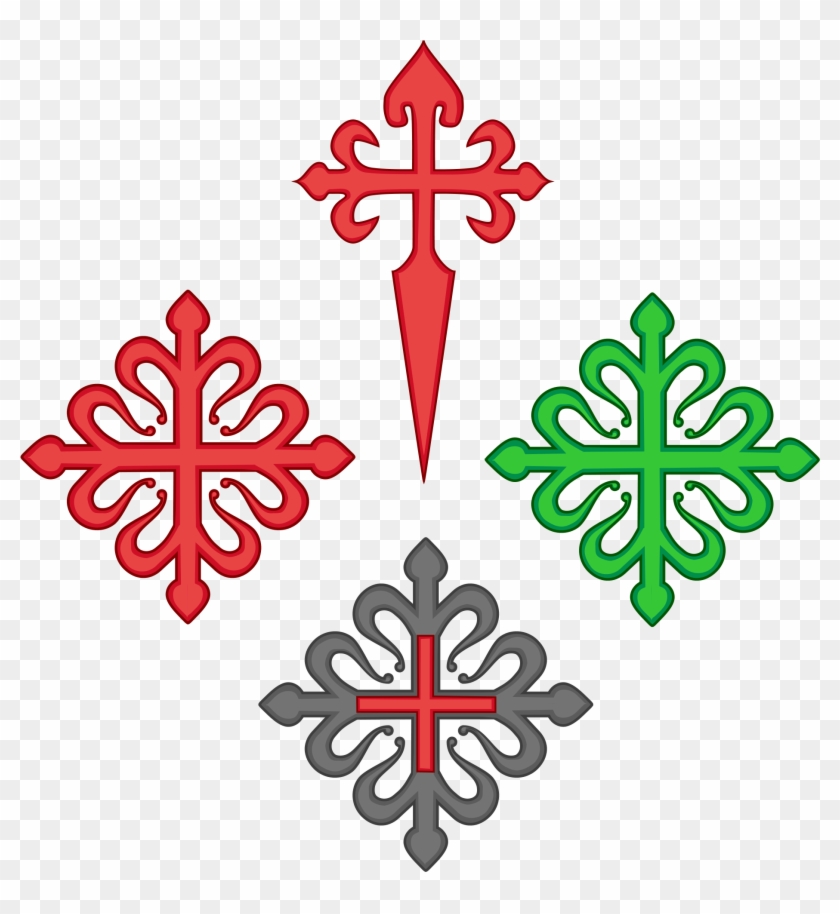 Crosses Of The Order Of Santiago, The Order Of Alcántara, - Escudo Cruz ...