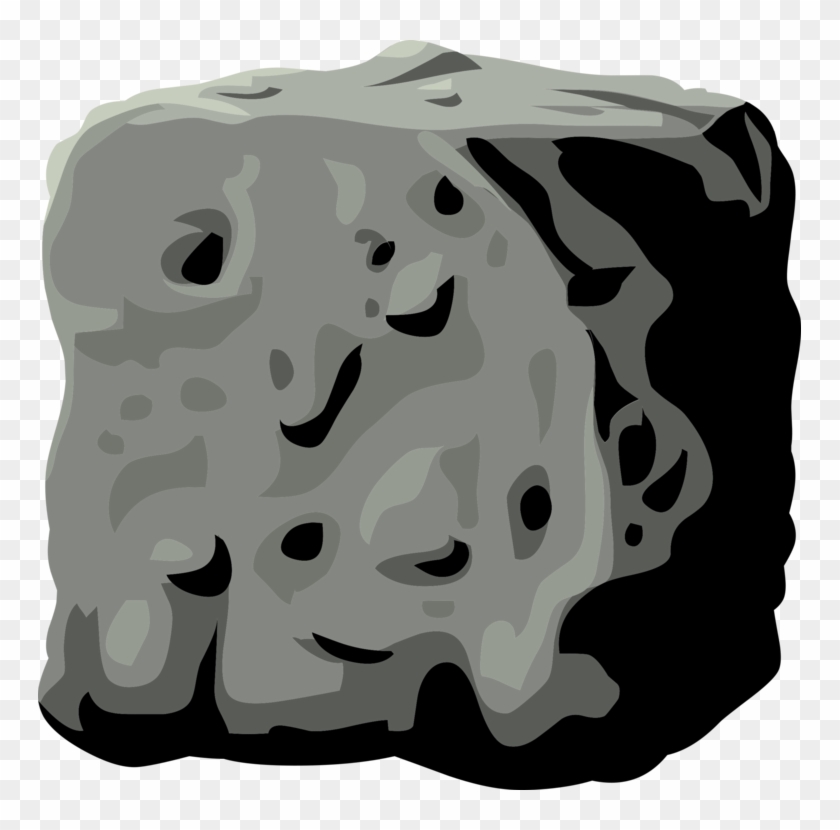 Square Two-dimensional Space Cartoon Rock Black And - Square Rock ...