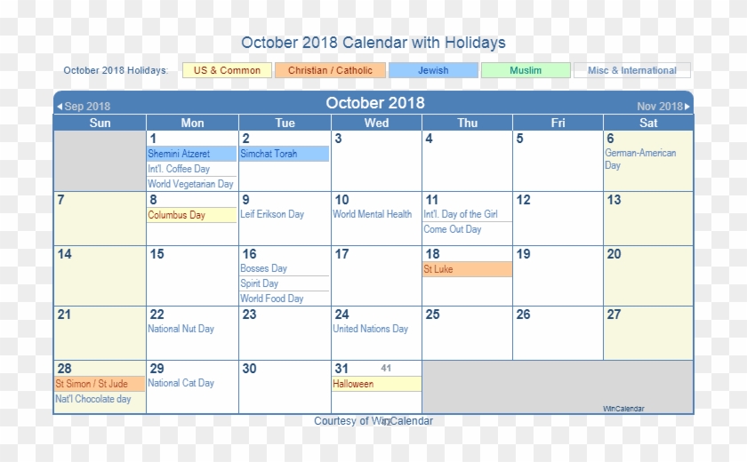 printable october 2018 calendar cute november 2018 holiday calendar hd png download 728x451 125410 pinpng