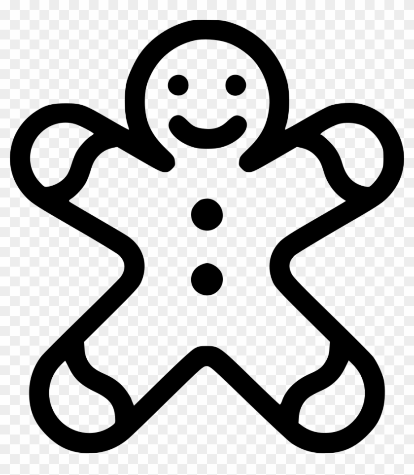 Gingerbread Man Icon Comments - Gingerbread Icon, HD Png Download ...