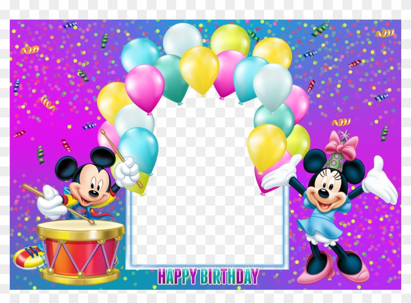 4500 X 3105 24 - Mickey Mouse Photo Frame Birthday, HD Png Download ...