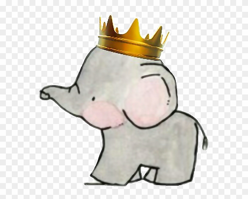 Download Baby Prince Crown Clipart - Family Of Elephants Cartoon ...