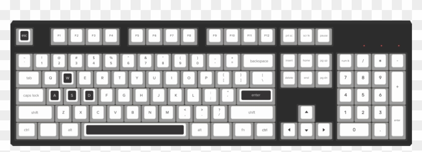 Gamer Basic By Caroline Hermans 104-key Custom Mechanical - Wasd ...