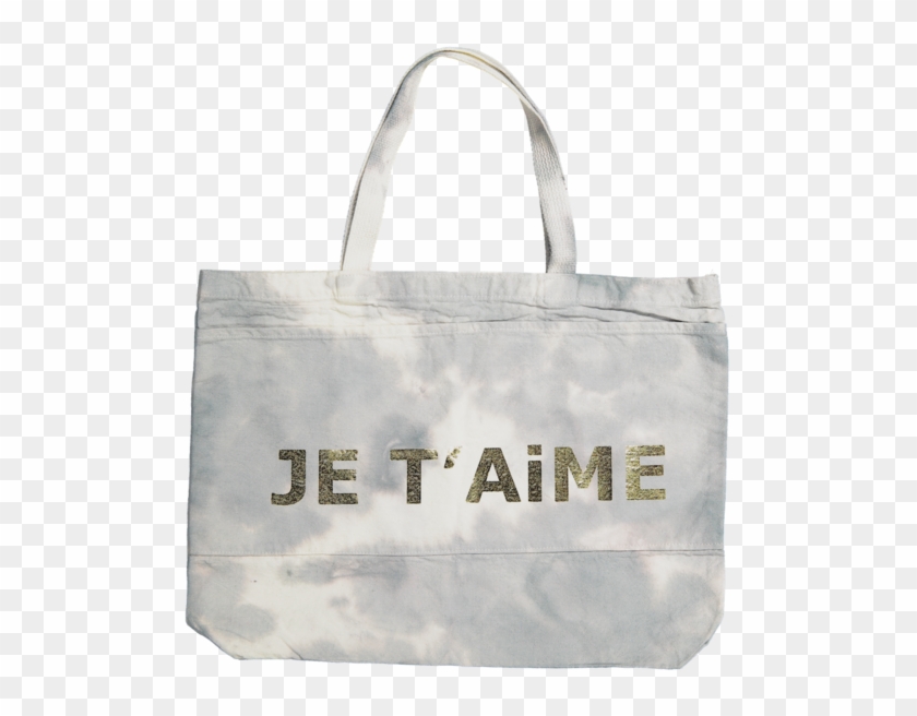 Je T'aime Bag With Pockets In Gray With Gold Foil Atelier - Tote Bag ...