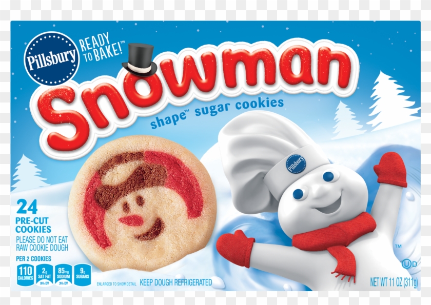 Snowman Shape™ Sugar Cookies - Pillsbury Sugar Cookies, HD Png Download ...