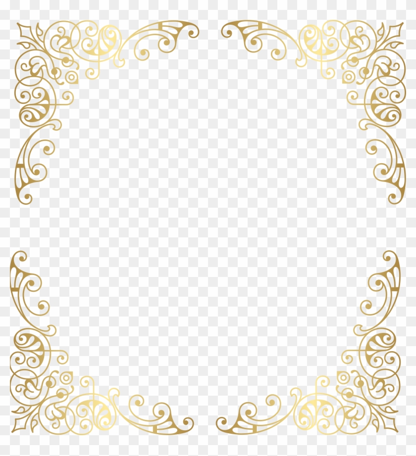 Decorative Corners Png , Png Download, Transparent Png - 7459x7838 ...