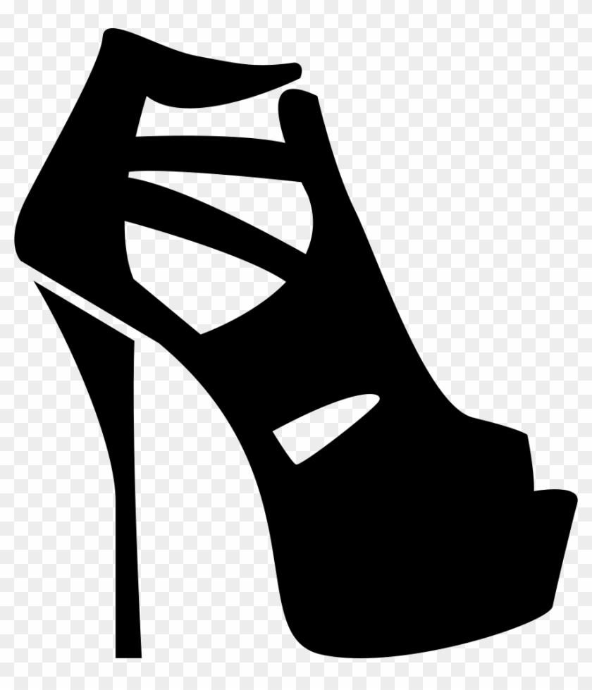 Fancy Black Heelshoe Free Png Download - Black And White Shoes Png ...