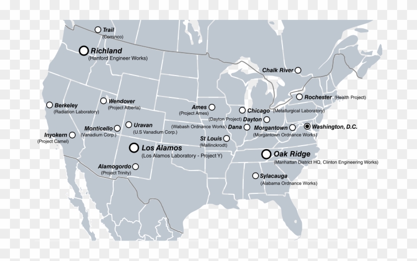 Images/manhat - Manhattan Project Map, HD Png Download - 700x445 ...