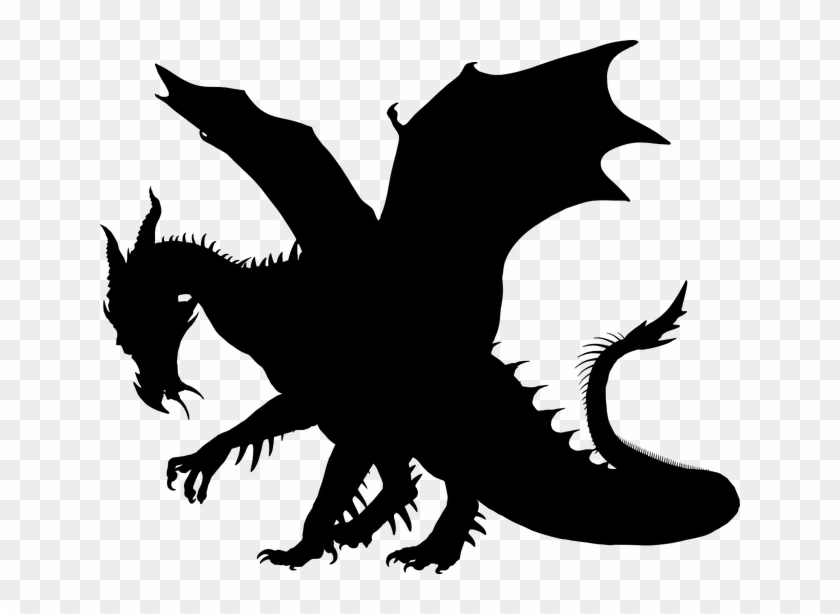 Animal, Beast, Creature, Dragon, Drake, Fictional - Dragon Silhouette ...