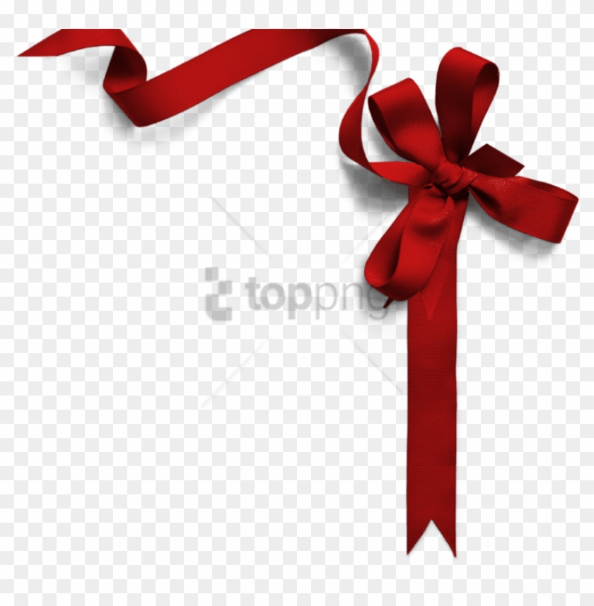 Christmas red bow clipart. Free download transparent .PNG