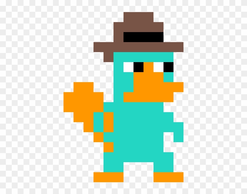 Perry The Platypus - Pixel Art Perry The Platypus, HD Png Downloa...
