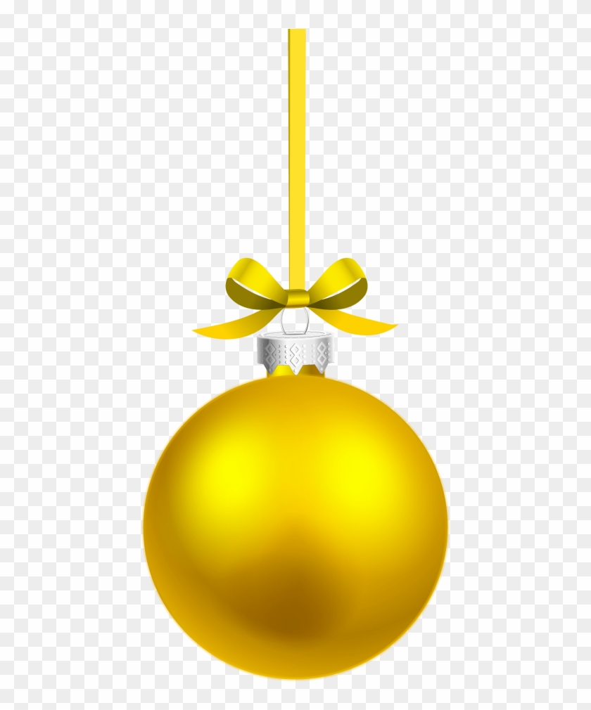 Free Png Yellow Hanging Christmas Ball Png Images Transparent - Gold ...