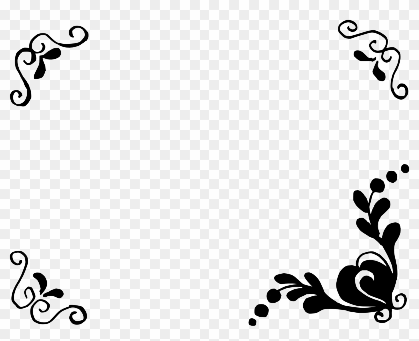 Png File Size - Black Flower Frame Png, Transparent Png - 1024x786 ...