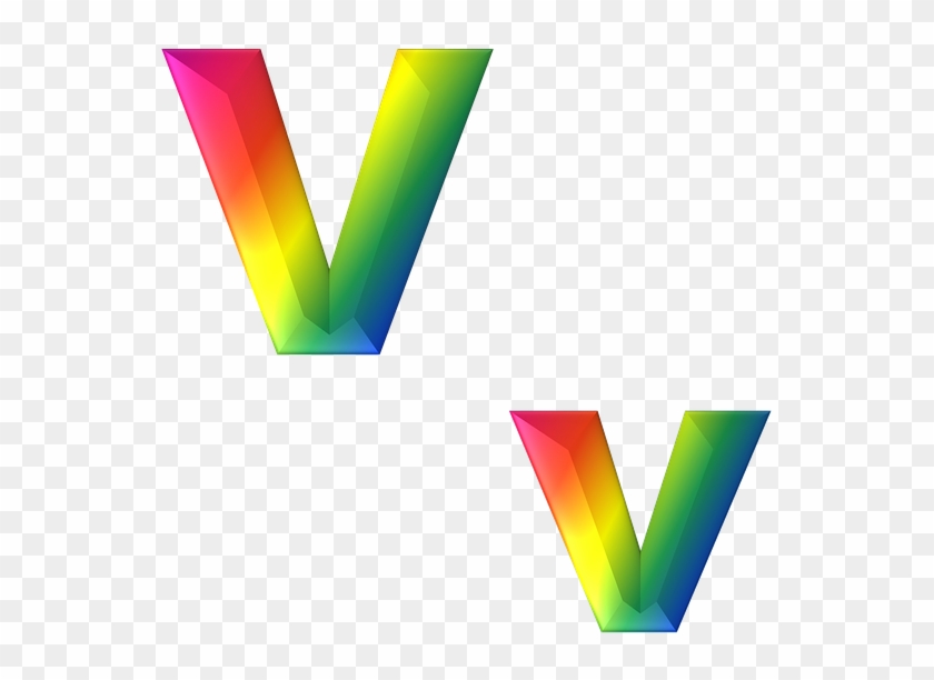 Letter V 3d Abc Alphabet Rainbow Gradient Bright 3d Letter V Png Hd Transparent Png 598x720 1400801 Pinpng