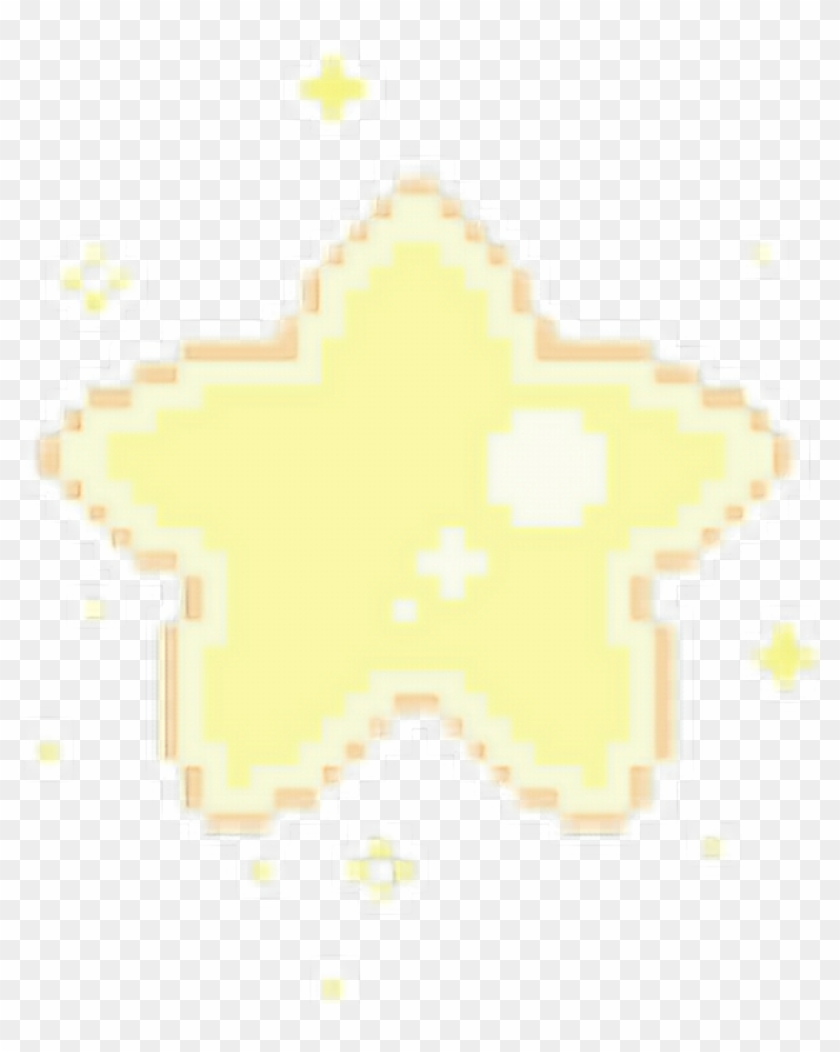 #star #yellow #cute #kawaii #pixel #sticker #png #tumblr - Maple Leaf ...