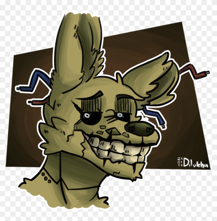 Made A Few Edits To Lazythepotato's Fnaf 6 Springtrap - Cartoon, HD Png  Download(1920x1080) - PngFind