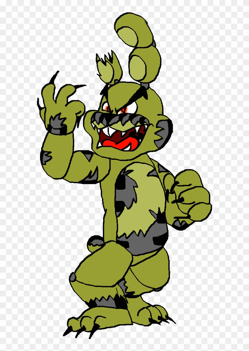 Made A Few Edits To Lazythepotato's Fnaf 6 Springtrap - Cartoon, HD Png  Download(1920x1080) - PngFind