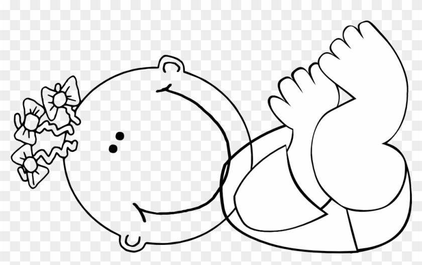 Baby Girl Lying Black White Line Art 999px 93 - Baby Boy Congrats Black ...