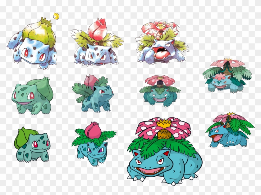 1mib, 1507x1080, Bulbasaur Line - Ken Sugimori 1 Gen Pokemon, HD Png ...