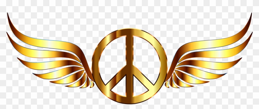 This Free Icons Png Design Of Gold Peace Sign Wings, Transparent Png ...