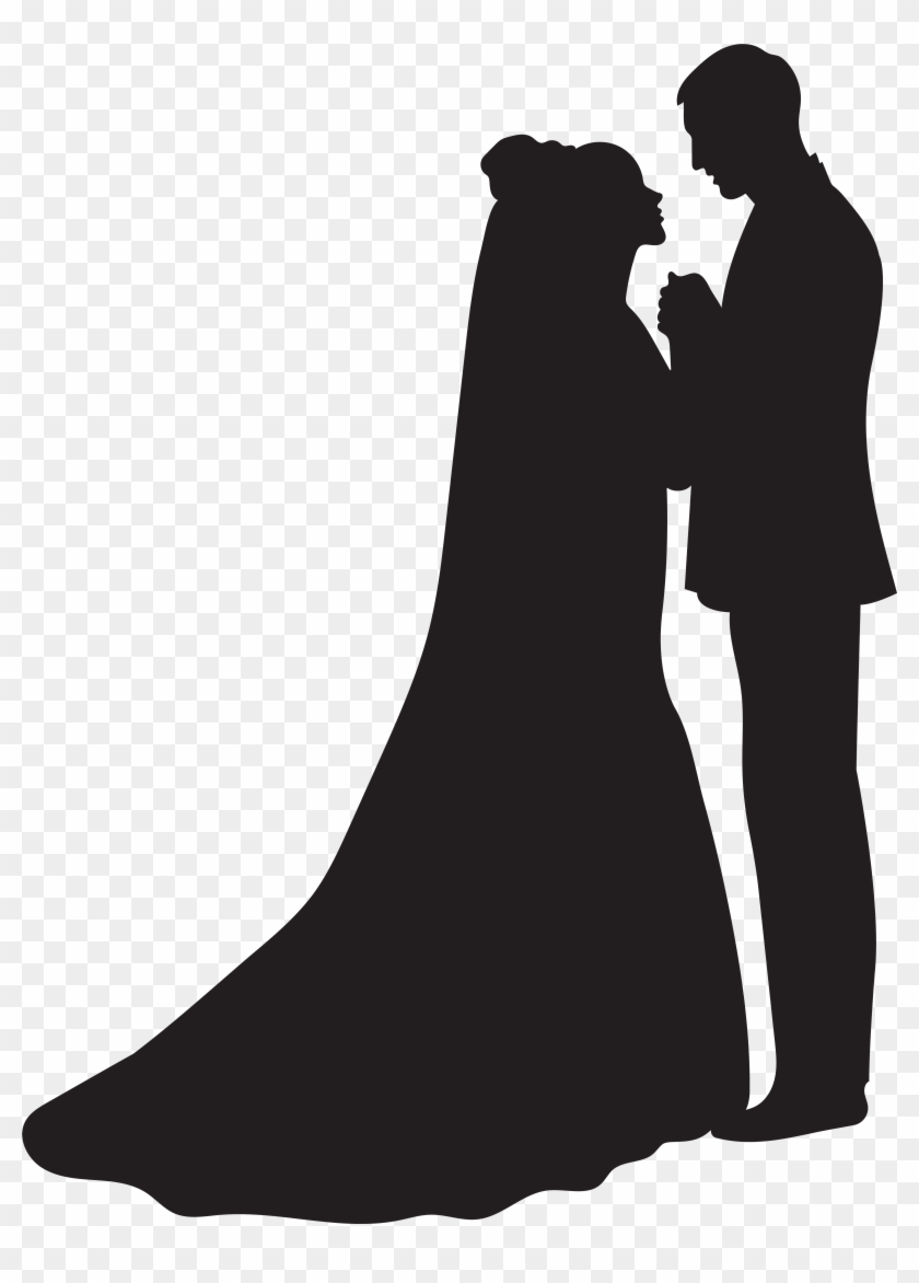 Bride And Groom Silhouette Png Clip Art - Bride And Groom Silhouette ...