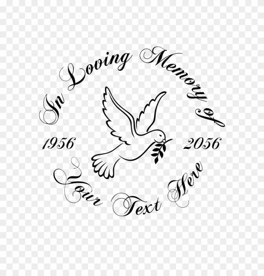 In Loving Memory Dove Decal - Does A Dove Symbolize, HD Png Download ...