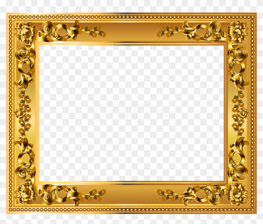 Free Png Download Gold Deco Border Frame Clipart Png - Golden Border ...