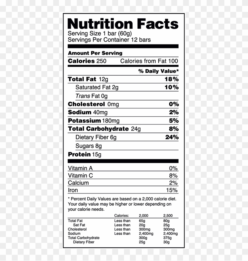 Party Chip Bag Nutrition Facts Label