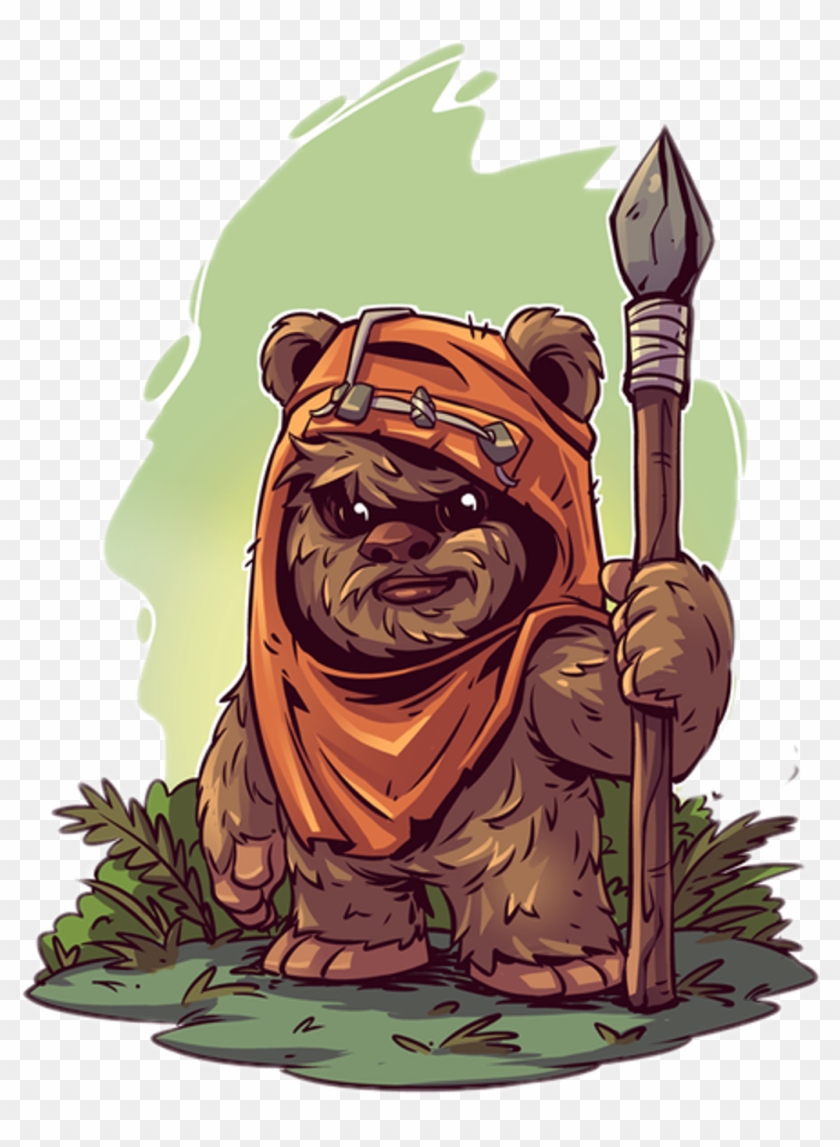 #wicket #ewok - Laufman Art Star Wars, HD Png Download - 1024x1350 ...