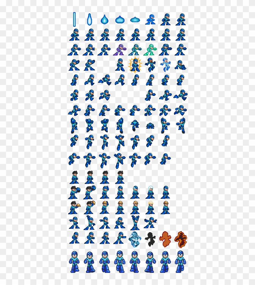 Mega Man Snes Sprite, HD Png Download - 396x859 (#1604926) - PinPng