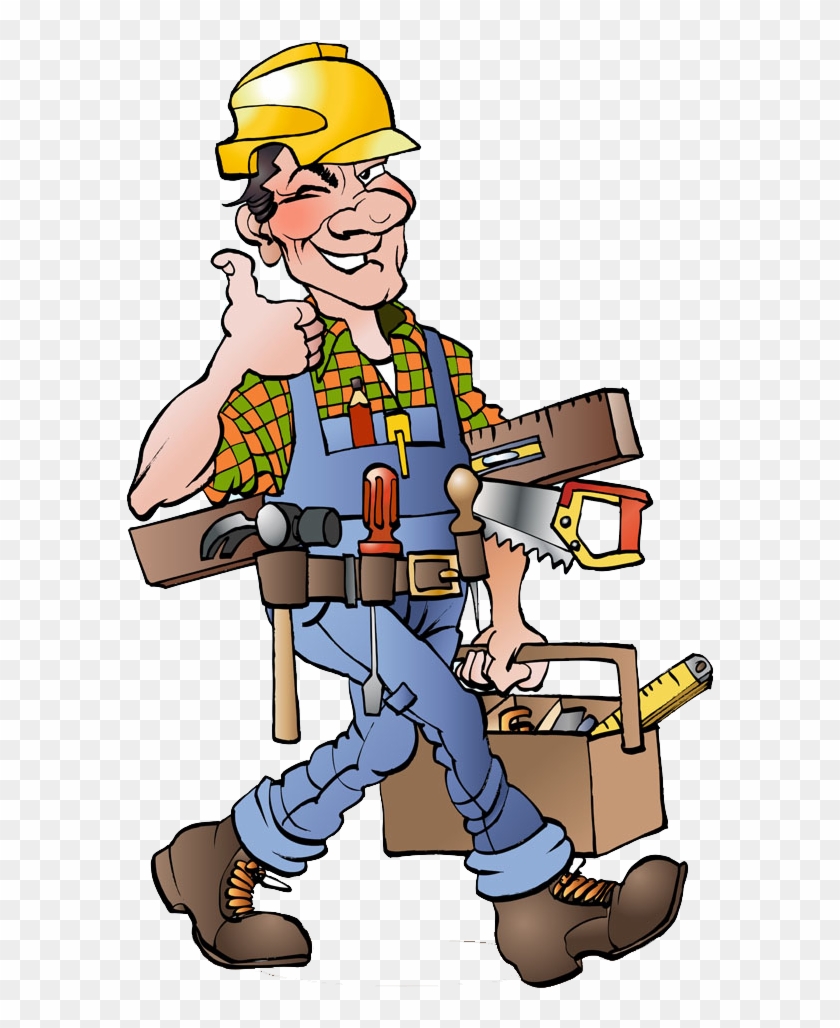 Industrial Worker Clipart Drawing Construction - Cartoon Image Of A ...