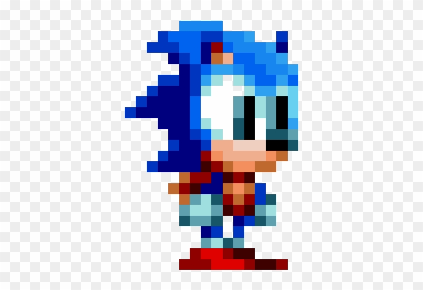 Chibi Sonic - Chibi Sonic Pixel Art, Hd Png Download - 688x688 