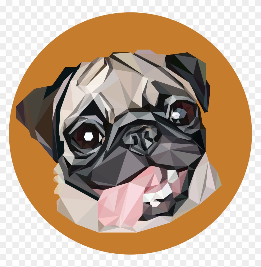 Pug Vector Png Pug Low Poly Png Transparent Png 7x7 Pinpng