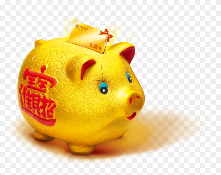 gold piggy bank