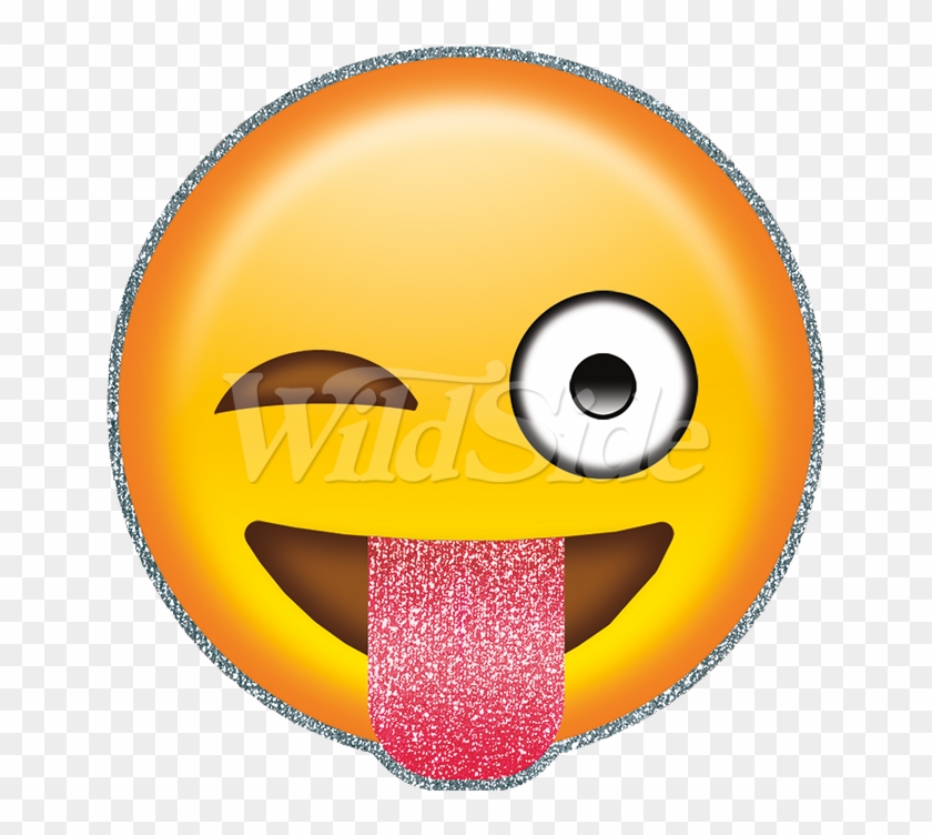 Emoji Wink Tongue W Glitter The Wild Side - Diseños De Emojis, HD Png ...