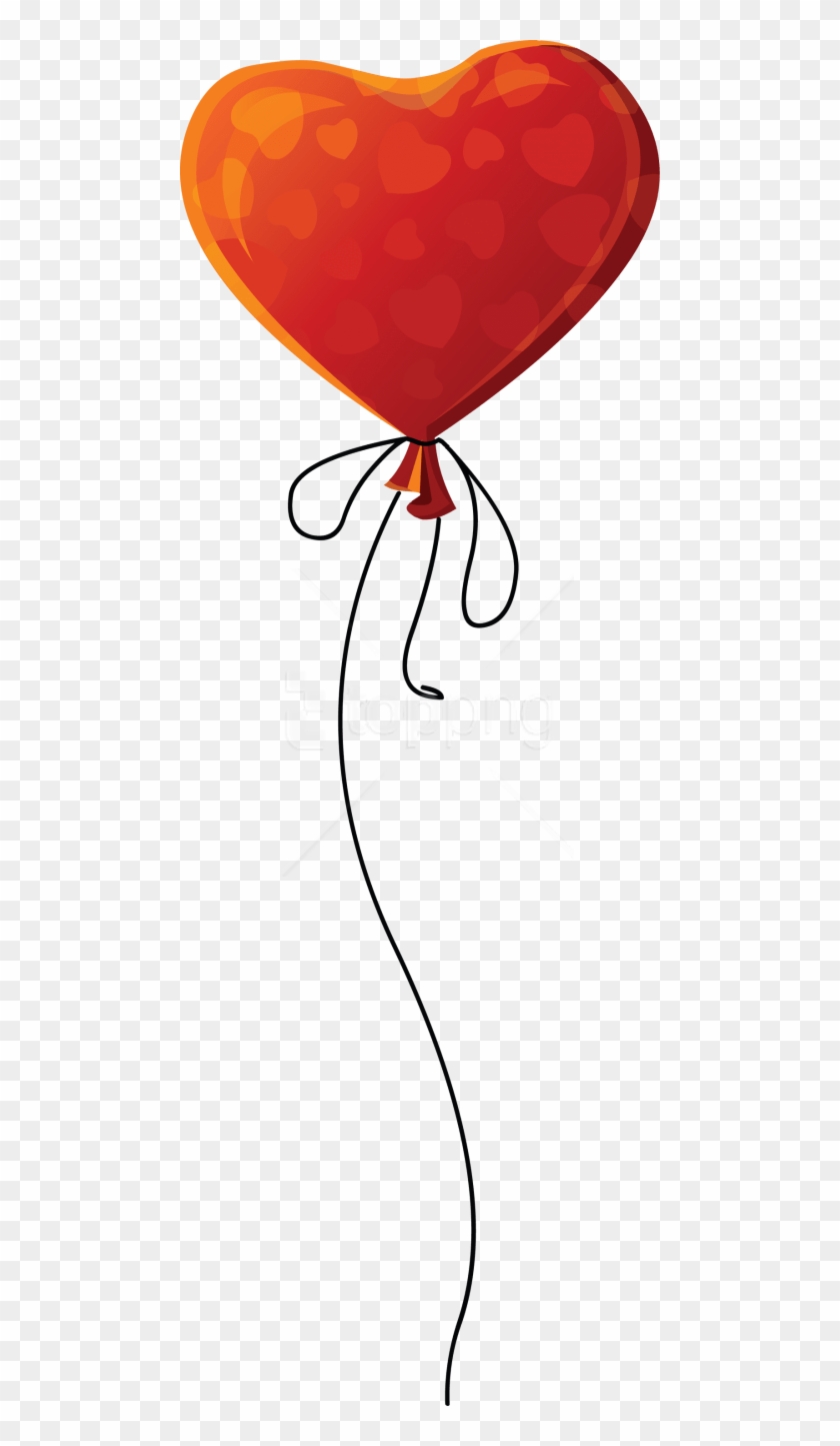 Сердце воздушный шарик на нитке
